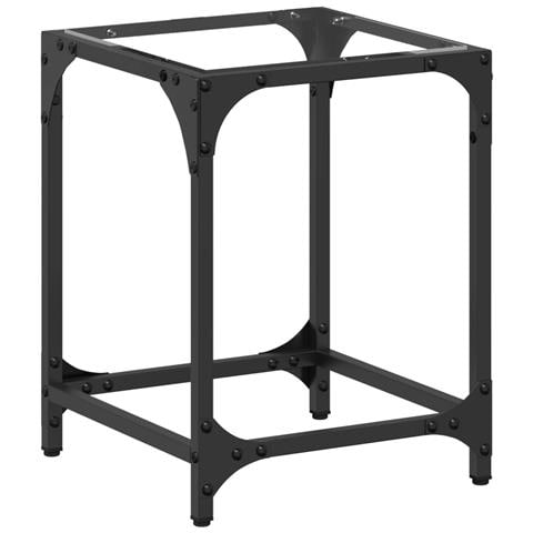 Tavolino Salotto Con Piano Vetro Trasparente 30x30x40cm Acciaio - Foto 2