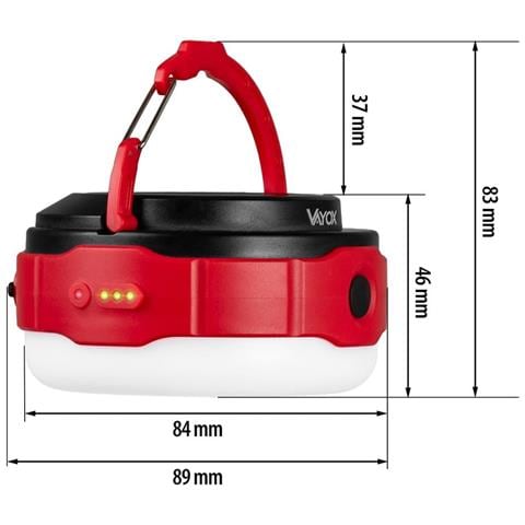 Torcia Da Campeggio Ricaricabile Da 500 Lm Con Energia Solare Va0100 Vayox - Foto 2