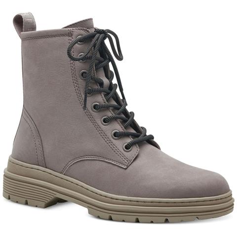 Taupe Casual Closed Booties Stivaletti Pelle Scarpe Donna Beige Eu 37, 1-25230-41 341 - Foto 1