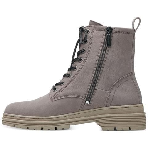 Taupe Casual Closed Booties Stivaletti Pelle Scarpe Donna Beige Eu 37, 1-25230-41 341 - Foto 3