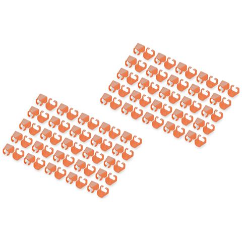Digitus A-CC-O, Clip di codifica a colori, Arancione, Cloruro di polivinile (PVC), Cat5e/6, 100 pz, 100 mm - Foto 1