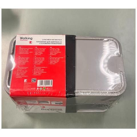 Contenitore Ermetico Con Posate Colore Grigio 18,5 X 10,5 X 10 Cm - Foto 4