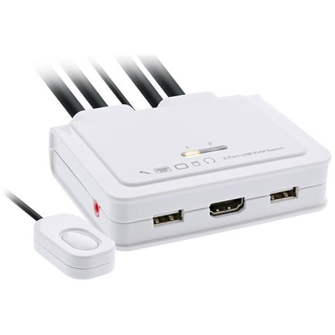 KVM Switch, 2 porte, HDMI, 4K Ultra HD, Audio, all-in-one - Foto 1