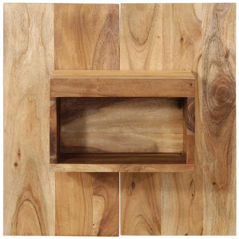 Comodino 50x27x50 Cm In Legno Massello Di Acacia - Foto 2