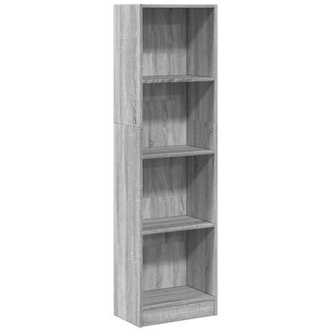 Libreria Grigio Sonoma 40x24x143 Cm In Legno Multistrato - Foto 2