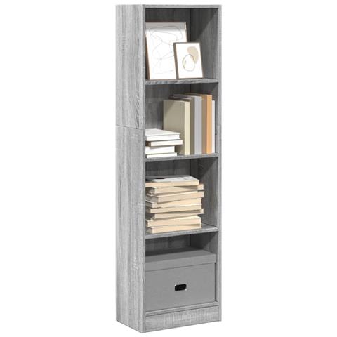 Libreria Grigio Sonoma 40x24x143 Cm In Legno Multistrato - Foto 1