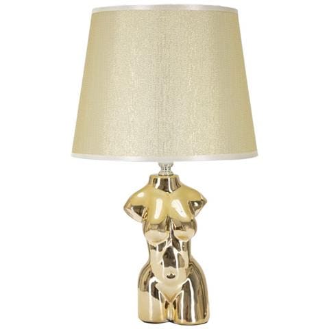 Lampada Da Tavolo Donna 1 - Oro - Ceramica - 25x25x42,5 Cm - Foto 1
