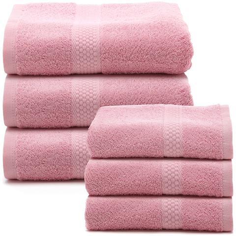 Set Asciugamani In Spugna Spugnissima Spugna In Cotone Colore Rosa Misura Standard - Foto 2