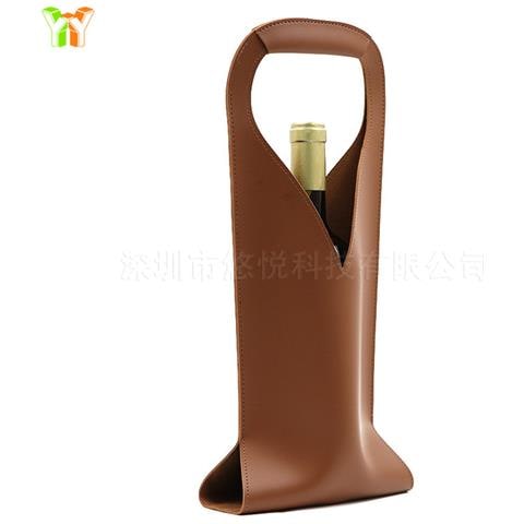 Elegante Borsa Da Vino Portatile In Pelle Pu Per Viaggi Brown - Foto 1