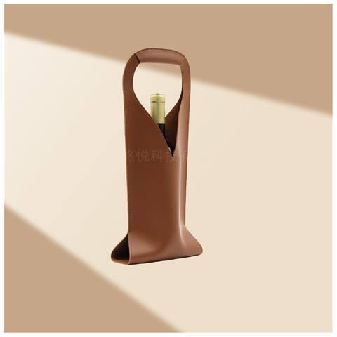 Elegante Borsa Da Vino Portatile In Pelle Pu Per Viaggi Brown - Foto 4