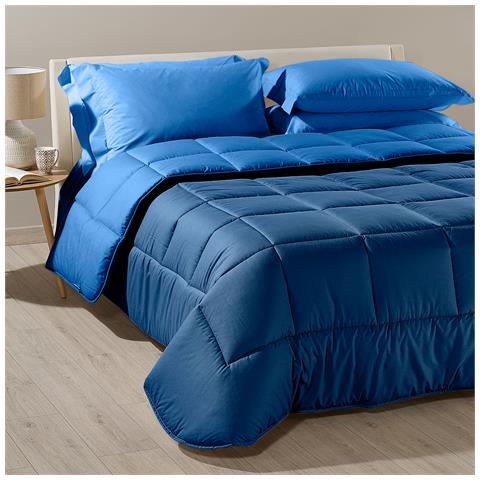 Trapunta Caleffi Bicolor In Cotone Colore Blu Misura Matrimoniale - Foto 2