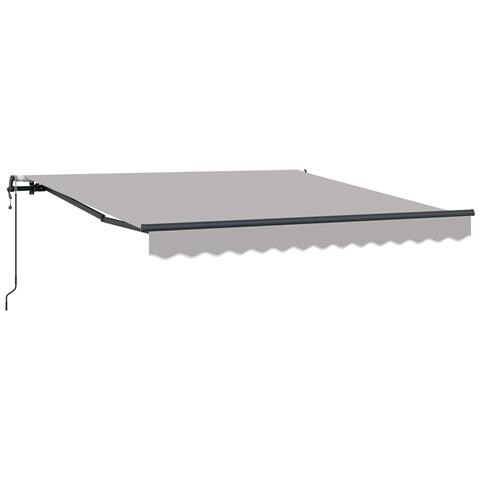 Tenda retrattile automatica grigia chiara 300x250 cm, Tessuto di ricambio per tenda  per telaio 3x2.5 m grigia chiara - Foto 1