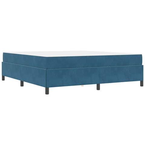 Struttura del letto Blu scuro e bianco 180 x 200 cm Velluto - Foto 9