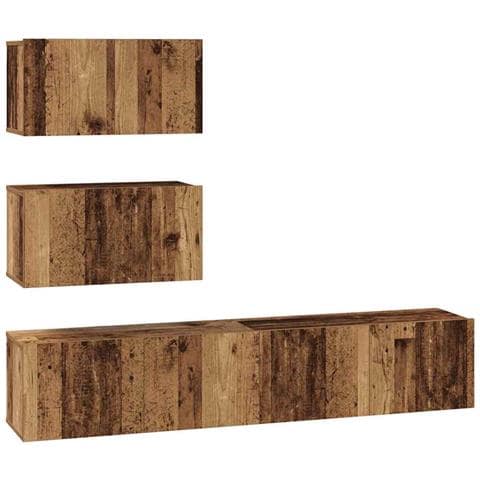 Set mobile TV 4 pcs Legno vecchio 80 x 30 x 30 cm - Foto 1