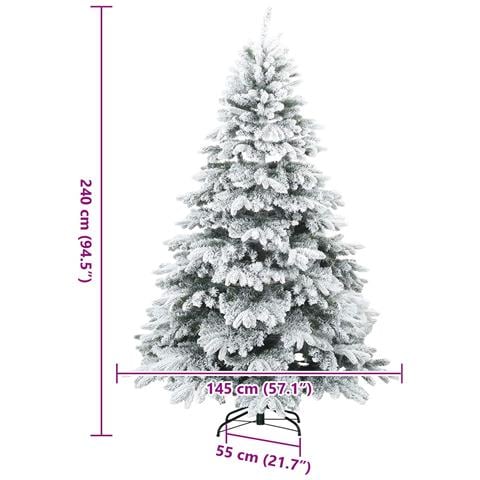 Albero di Natale Artificiale Snodato Foderato di Neve Bianco - Foto 9