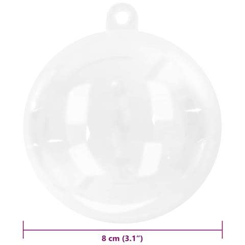 Set di Palle di Natale 25 pcs Trasparente Ø 8 cm - Foto 8