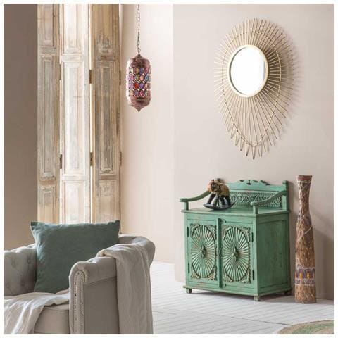 Specchio In Metallo Dorato 77,5x6,5x105h - Foto 2