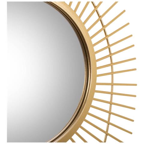 Specchio In Metallo Dorato 77,5x6,5x105h - Foto 7