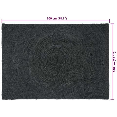 Tappeti per area Rettangolare Grigio scuro 140 x 200 cm Juta - Foto 9