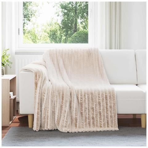 Coperte da Pile 6 pcs Beige 200 x 150 cm Panno - Foto 2