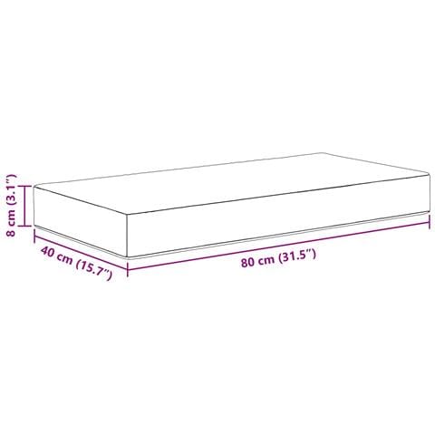 Cuscino da Sedia Esterno Crema 80 x 40 x 8 cm 100% Poliestere - Foto 7