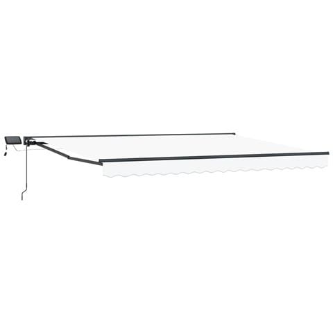 Cornice per Tenda Manuale con LED Bianco e Antracite 5 x 3 m - Foto 1