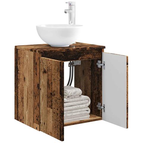 Mobile Lavabo da Parete Legno antico 49,5 x 41 x 64,5 cm - Foto 2