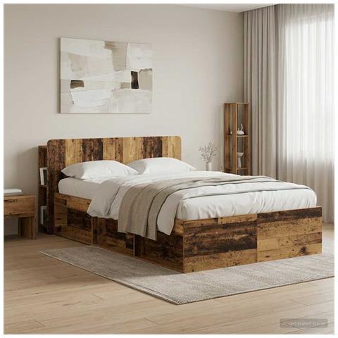 Testata del letto Legno antico Legno ingegnerizzato - Foto 2
