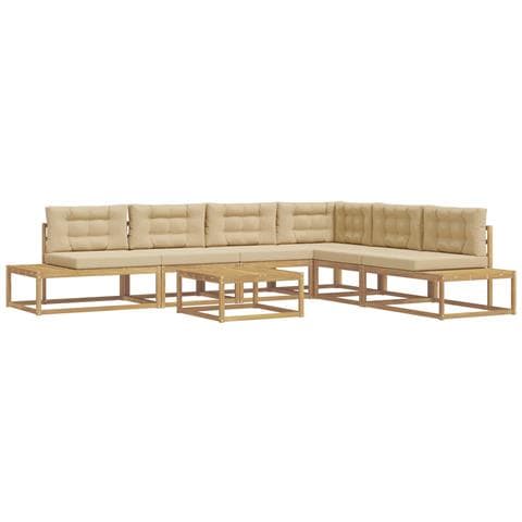 Set di divani da esterno Bianco 79 x 79 x 37 cm Poliestere - Foto 1