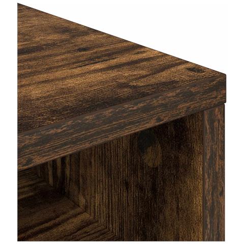 Lowboard con cassetto Rovere fumé 87 x 27,5 x 43 cm - Foto 9