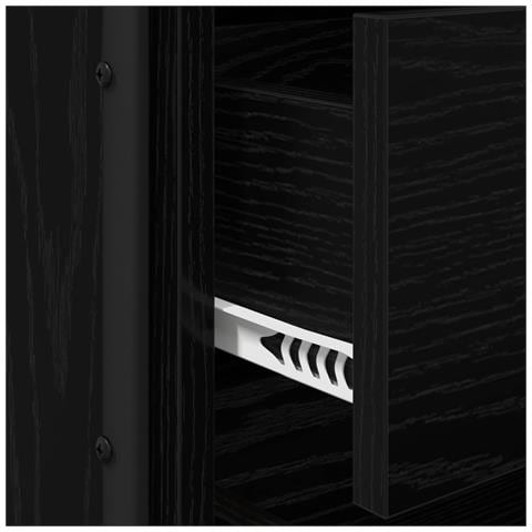 Armadio da Notte 2 pz Rovere Nero 40 x 39,5 x 40 cm - Foto 9