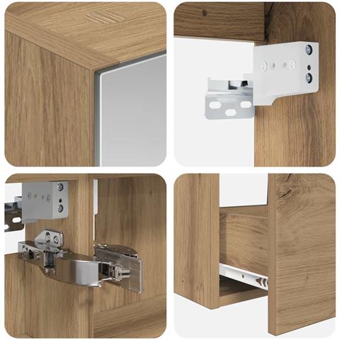 Set di mobili per il bagno 4 pcs Rovere Artigianale - Foto 9