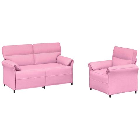 Set di divani 2 pz Rosa Tessuto - Foto 1