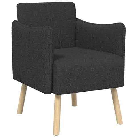 Sedia d'accento Grigio Scuro Bouclé - Foto 1