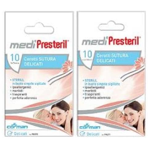Cerotto per Sutura Medipresteril Delicati Tessuto Non Tessuto 6,4X108MM 10 Pezzi - Foto 1