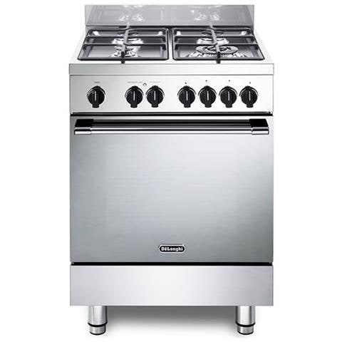 De Longhi Cucina Elettrica GEMMA66M 4 Fuochi Gas Forno Elettrico Multifunzione Classe A Colore Acciaio Inox RK11950