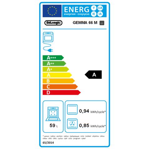 De Longhi Cucina Elettrica GEMMA66M 4 Fuochi Gas Forno Elettrico Multifunzione Classe A Colore Acciaio Inox RK11950