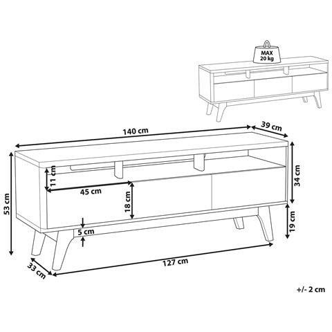 Mobile Tv Con Cassetti In Legno Color Noce - Syracuse - Foto 30