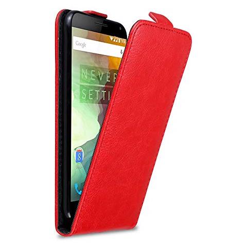 Custodia Compatibile Con Oneplus 2 In Rosso Mela - Coperchio Protettivo In Design Flip Con Chiusura Magnetica - Foto 1