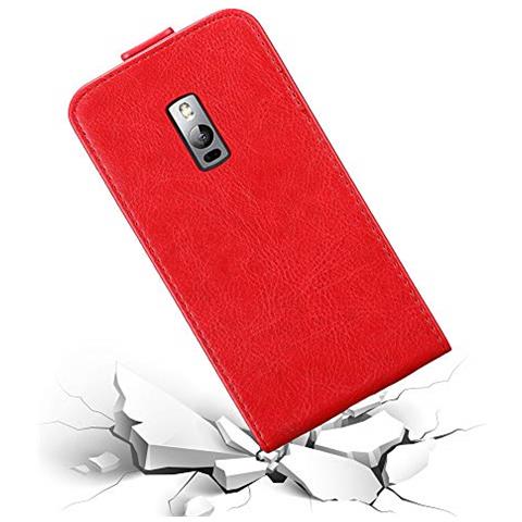 Custodia Compatibile Con Oneplus 2 In Rosso Mela - Coperchio Protettivo In Design Flip Con Chiusura Magnetica - Foto 2