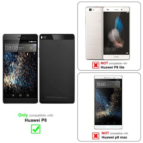 Custodia Compatibile Con Huawei P8 In Oro Rosato Nero - Coperchio Protettiva Con Chiusura Magnetica, Funzione Stand E Tasca Per Le Carte - Foto 10