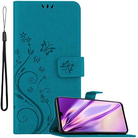 Custodia Compatibile Con Huawei Mate 20 In Blu Fiore - Coperchio Protettivo In Design Floreale Con Chiusura Magnetica, Funzione Stand E Slot Per Carte - Foto 1