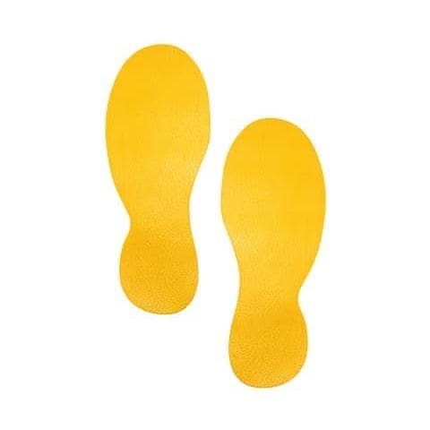 Segnaletica Da Pavimento Forma ""impronta"" Ral 1003 Giallo 9x24 Cm - 172704 - Foto 1