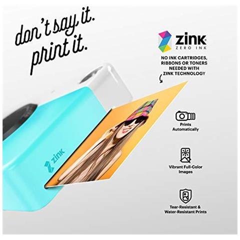 Printomatic Digitale Istantanea Camera - Full Color Stampe Su Zink 2 X 3 Pollici Sticky-backed Photo Paper (blu) Stampa Memorie Istantaneamente - Foto 2
