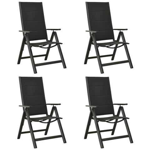 Set Mobili Da Pranzo Per Giardino 5 Pz In Alluminio Antracite - Foto 2