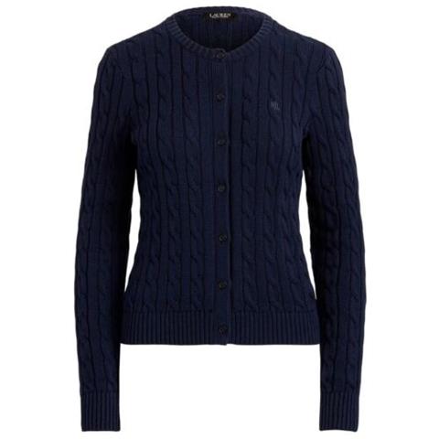 Ralph Lauren Cardigan Trecce Donna 100% Cotone Tg Xs - Foto 1