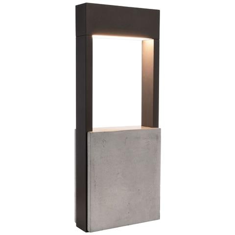 Chertan Lampione Led 12w Alluminio Cemento Pietra Ip54 Luce Esterni Giardino Viale 230v 45cm - Foto 1