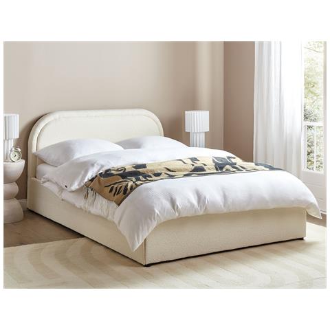 Letto Contenitore Bouclé Quillien 140 X 200 Cm Beige Chiaro - Foto 1