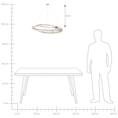 Lampadario Con Led Metallo Oro Rosende - Foto 7