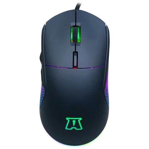 Mouse Gamer Cablato Otaku M02 7200dpi Rgb 6 Tasti Con Sensore Ottico, Nero - Foto 1